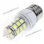 Энергосберегающая светодиодная лампа E27 27 x 5050 SMD 4W LED AC220-230V LED, покрытая стеклянным колпаком, излучающая белый свет. 