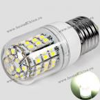 Low Power Consumption E27 60 x 3528 SMD LED 200-240V 360 Lumens 4W LED Corn Light with Lamp Shade (White Light) (WHITE)