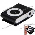 Компактный MP3 Плеер с зажимом/Micro SD слотом для карты памяти/USB разъёмом (Чёрный) 