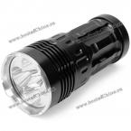 5XU2 5 x Cree XM-L U2 1200 Lumens 3-Mode White Light 18650 Flashlight with Battery and Charger (BLACK)