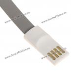 Интересный, магнитный USB-кабель для зарядки и передачи данных.(Цвет - серый, длина - 23 см)