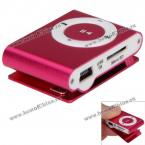 Компактный MP3 плеер с 3.5мм портом/зажимом/слотом для Micro SD карт/USB разъемом(Красный) 