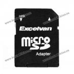 Популярная карта памяти Excelvan 4GB Micro SD/SDHC с SD адаптером - Class 6 - Черный