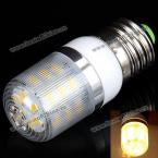 E27 24Pcs 5730 SMD LEDs 7W 750 Lumens 110V LED 3000-3500K Corn Light with Stripe Lamp Shade (WARM WHITE)