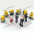 Великолепные брелки украшенные игрушечными фигурками в виде забавных героев - Миньонов из мультфильма "Гадкий Я".(10 штук)