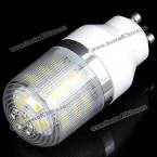 GU10 24Pcs 5730 SMD LEDs 7W 750 Lumens 220V LED 6000-6500K Corn Light with Stripe Lamp Shade (WHITE)