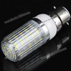 B22 36Pcs 5730 SMD LEDs 12W 1050 Lumens 110V LED 6000-6500K Corn Light with Stripe Lamp Shade (WHITE)