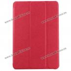 Защитный чехол из кожи и пластика украшенный складной подставкой для iPad Mini/iPad Mini 2.(Цвет - красный)