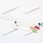 USB 2.0 кабель с мигающей подсветкой для передачи данных и зарядки, и автомобильное зарядное устройство для iPhone 4/4S/5/5S/5C, iPad 2/3/4, iPad Air, iPod.(Цвет - белый, длина - 1 м)