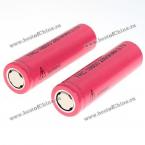 Зарядное устройство и две аккумуляторные красные Li-ion батареи TangsFire 18650 3.7V 2800mAh (2-шт, без защитной схемы)