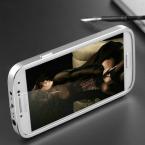 Ультратонкий защитный чехол из алюминия для Samsung Galaxy S4 I9500.(Цвет - золотистый, защитная плёнка для экрана в подарок)