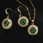 Xmas Gifts Gold Plated Jewelry Sets For Women Fashion Jewelry  #JS100340 Pendant Necklace Earring Jewelry Sets