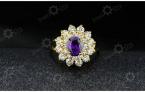 Fashion Jewelry Flower Accessories Cubic Zirconia Ring [JewelOra #RI101305] 18K Gold Plated Rings For Womens New 2014