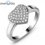 2014 Fashion Designer Wedding Accessories Rings For Women Jewelry 925 Sterling Silver Heart Rings (JewelOra RI101140)