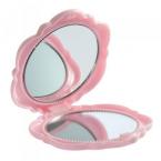 1 PCS Color Pink Retro Rose Flower Shape Cosmetic Makeup Compact Mirror 3D Stereo Double Sided 