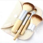 4pcs/set 4Pcs Earth-Friendly Bamboo Elaborate Makeup Brush Sets makeup brush kits tools facial brush 