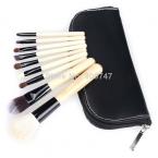 Professional 9 PCS Cosmetics Makeup Brushes Set with Black Zipper Leather Bag, Brand Make Up Brushes, , Wholesales