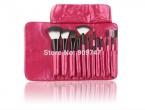 2013 NEW, 11 pcs 11pcs Cosmetic Makeup Brushes Set Kit facial Make up Brushes tools with purple Bag Case 