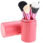 12 PCS MakeUp Brush Cosmetic Set Eyeshadow wood Brush Blusher Tools + Cup Holder Case Make Up Brushes