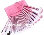 22 pcs pink Makeup Brush Set toiletries Toiletry Kit Make Up Brush tools Cosmetic facial brush with leather case 