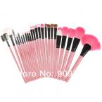 2014 new  Professional 24 pcs pink Makeup Brush Set Make-up Toiletry Kits Wool Brand Make Up Brush Set tools 