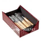 2013 new  HOT,Professional 24 make up Brush tools Make up Toiletry Kit Wool Brand Makeup Brush Set with top bamboo box