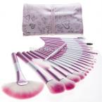   24 pcs Soft Synthetic Hair make up tools kit Cosmetic Beauty Makeup Brush Sets with Leather Case