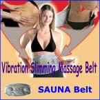 SAUNA Health Care Arm Waist Massage Vibration Slimming Body Massager Belt (Silver) ping