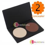 2 Color Professional Contour Shading Facial Care Makeup Foundation Concealer Palette#2555