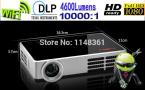 New DLP WiFi 4600 lumens 3D intelligent projector HDM VGA AV SD USB 