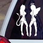 Car sticker vinyl car decals devil angel applique car motorcycle waterproof reflective stickers car 