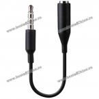 3.5mm Audio Adapter Line Jack Adapter Cable Silver for Mibole Phone Earphone (BLACK)