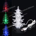 PZCD MY-08 USB Rechargeable Crystal Tree with Changing LED Light for Christmas Decoration