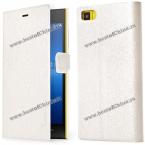 Hello Deere Feather Silk Series Magnet Hook Style PC and PU Material Case with Support and Card Holder for MI3 (WHITE)