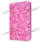 Novelty Artificial Leather and Plastic Material Grape Texture Design Case with 360 Degrees Rotating Stand for iPad mini (PINK)