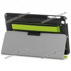 Stretch Handheld Artificial Leather and Plastic Case with Stand Function for iPad Mini 1 2 (GREEN)