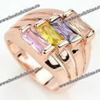 Chic Women's Colored Rhinestone Layered Ring (AS THE PICTURE,ONE SIZE(FIT SIZE XS TO M))