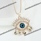 Fashionable Women's Eye Shape Embellished Pendant Necklace (AS THE PICTURE)