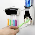 EZ BR01 Creative Toothbrush Holder Automatic Toothpaste Dispenser Kit Bathroom Home Necessities (BLACK)