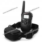 998D 100 Levels 300m Remote Pet Training System with Flashing LED Collar and LCD Display for 1 Dog (BLACK)
