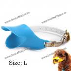 Adjustable Duckbill Dog Sleeve Pet Mask Soft Plastic Muzzle (BLUE)