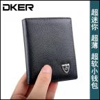 Wholesale first layer genuine cow leather men's wallet 2014 new thin slim mini vertical man wallet card holder, YW-D2027