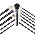 Professional 12 pcs Makeup Brush kits tools Make up Toiletry Kit Wool Brand Cosmetics Brush Set with beige Environmental Case
