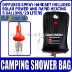 5 gallons/20 liters Solar Heating Camping Hot Water 45 Centigrade Hiking Shower Bag