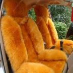 Car seat cushion camel pure wool cushion black rear seat one piece , winter wool pad red