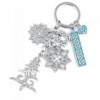 Creative Romantic Crystal Snowflakes Christmas Tree Keychain Key Chain Ring Keyfob Keyring Key Holder