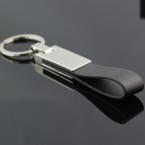 M84002 Belt Loops Black Leather Strap through Waist Belt Keyring Keychain Key Chain Ring Key Fob