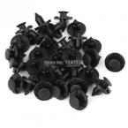 30 Pcs/lot 8mm Hole Black Plastic Rivet Fastener Bumper Push Clip for Nissan