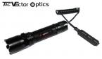 Vector Optics тактический светодиодный фонарик 180 люмен с зарядным устройством, батарейкой, чехлом и креплением.