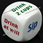 Set of 1pcs Party Drink Decider Dice Games Pub Bar Fun Die Toy Gift KTV Bar Game Drinking Dice (WHITE)
